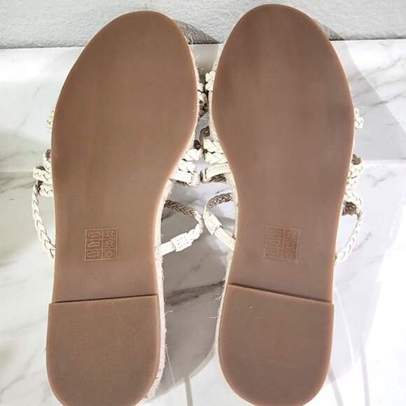 Madewell Kathryn Espadrilles Slide Sandal Flats Leather Sz 7.5 NWoB - Picture 6 of 7